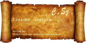 Czeider Szalvia névjegykártya